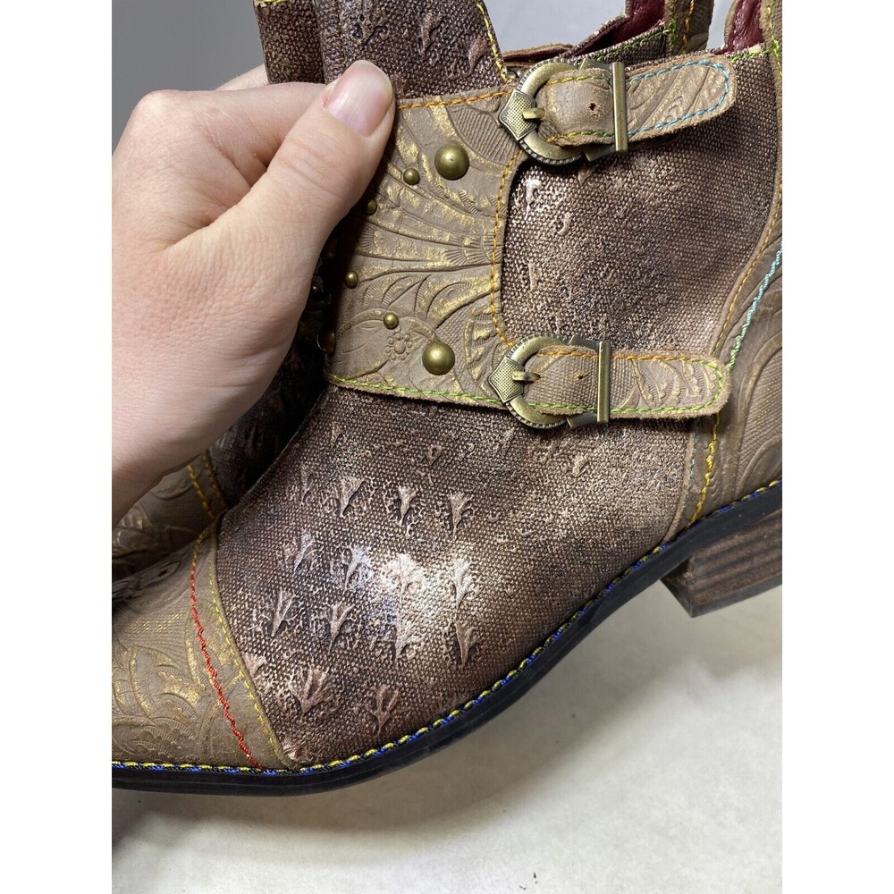 L'ARTISTE NAILHEAD Boots BROWN 9.5 - Picture 9 of 14